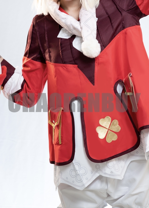 Genshin Impact Klee Costume Cosplay Suit Boots Wig Outfit-Chaorenbuy Cosplay