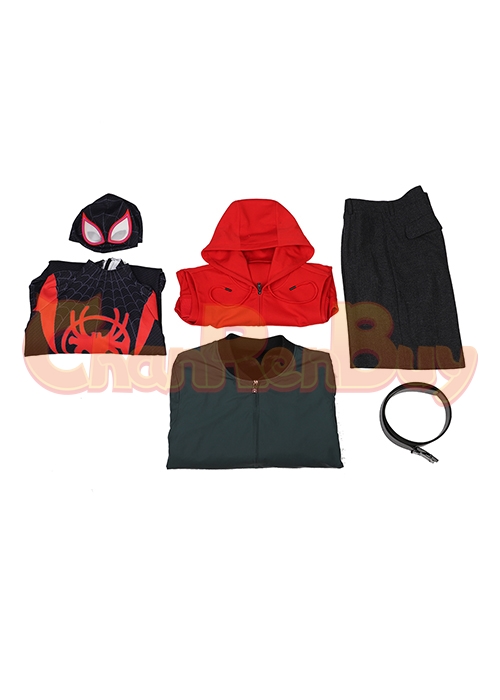 Miles Morales Costume Spider Man Into the Spider Verse Cosplay Suit Ver 2-Chaorenbuy Cosplay