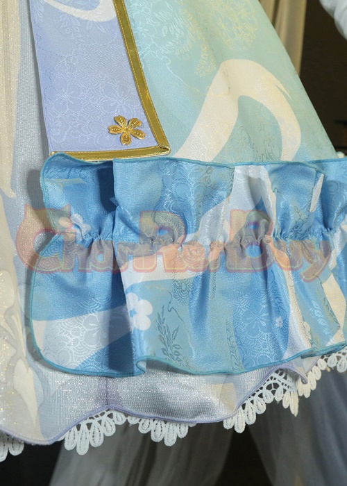 Kamisato Ayaka Costume Genshin Impact Springbloom Missive Cosplay Suit-Chaorenbuy Cosplay