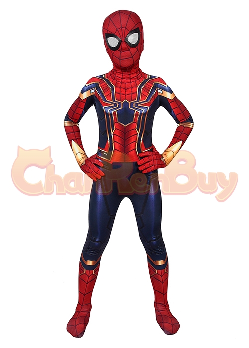 Iron Spider Man Costume Avengers Endgame Cosplay Jumpsuit Kids Size-Chaorenbuy Cosplay