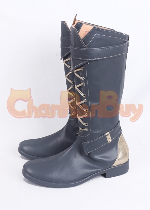 Ashe Gray Shoes Overwatch OW Elizabeth Caledonia Calamity Cosplay Boot