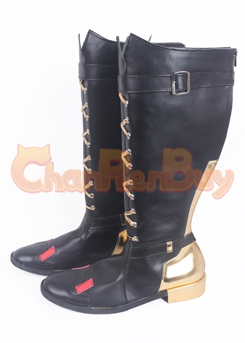 Ashe Shoes Overwatch OW Elizabeth Caledonia Calamity Black Cosplay Lon