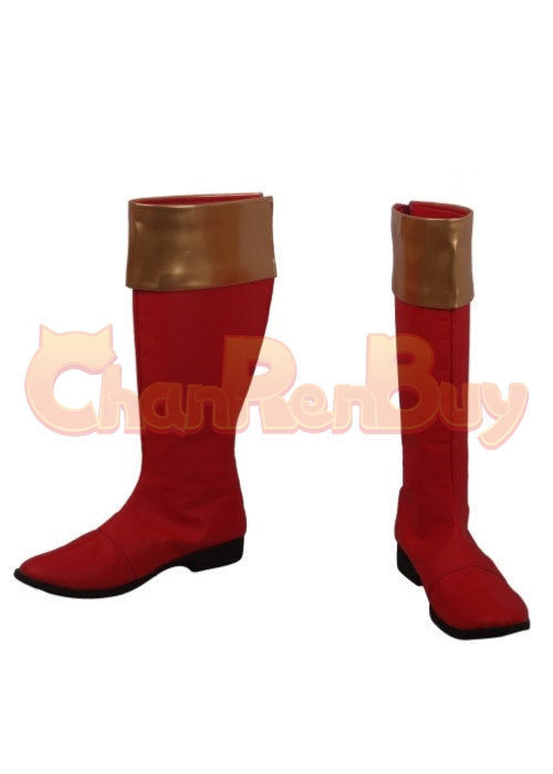 Hakua Aba Red Shoes Bakuryu Sentai Abaranger Ryouga Cosplay Boots