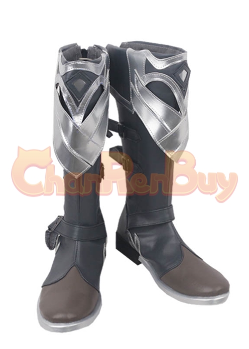 Red Dead of Night Diluc Shoes Genshin Impact Cosplay Boots
