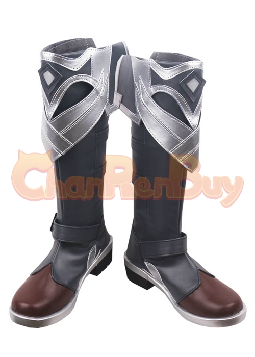 Red Dead of Night Diluc Shoes Genshin Impact Cosplay Boots Ver. 2