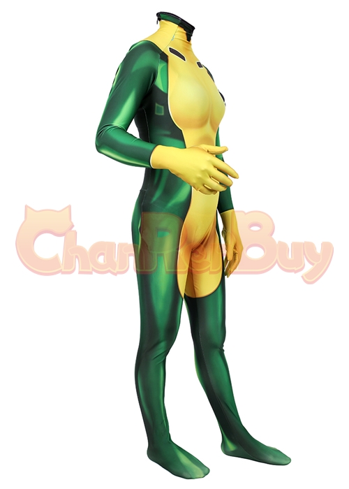 X Men Anna Marie Rogue Costume Cosplay Bodysuit