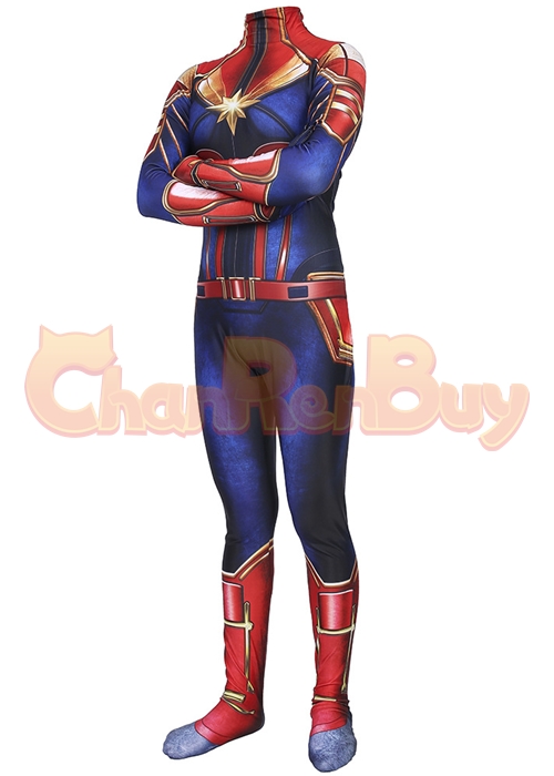 Captain Marvel Costume Carol Danvers Cosplay Bodysuit