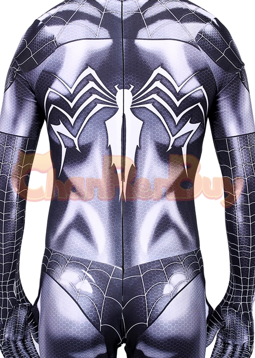Spider Man Venom Black Cat Symbiote Suit Costume Cosplay Bodysuit
