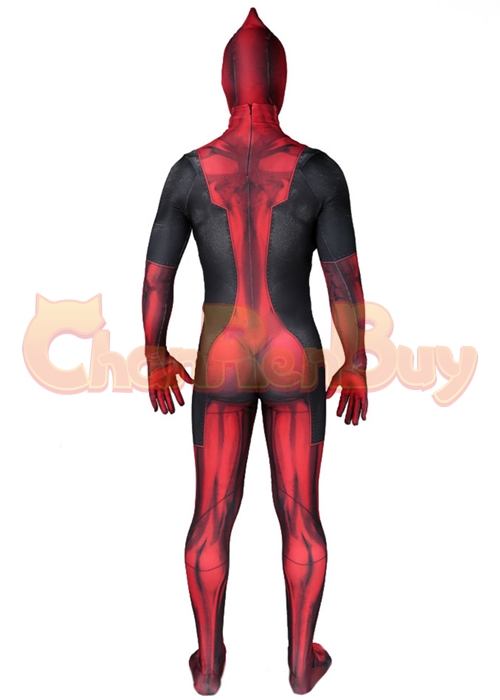 Deadpool Costume Wade Wilson Cosplay Bodysuit Horn Ver.