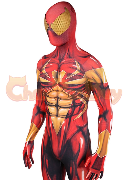 Iron Spider Man Suit Costume Peter Parker Cosplay Bodysuit Golden Ver.