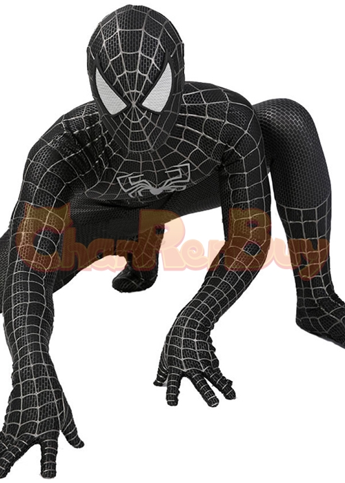 Spider Man 3 Venom Symbiote Costume Tobey Maguire Cosplay Bodysuit