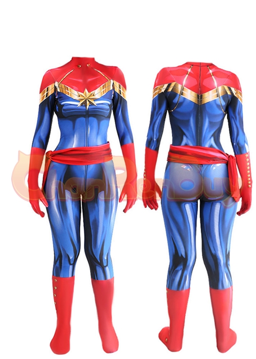 Avengers Endgame Captain Marvel Costume Cosplay Bodysuit