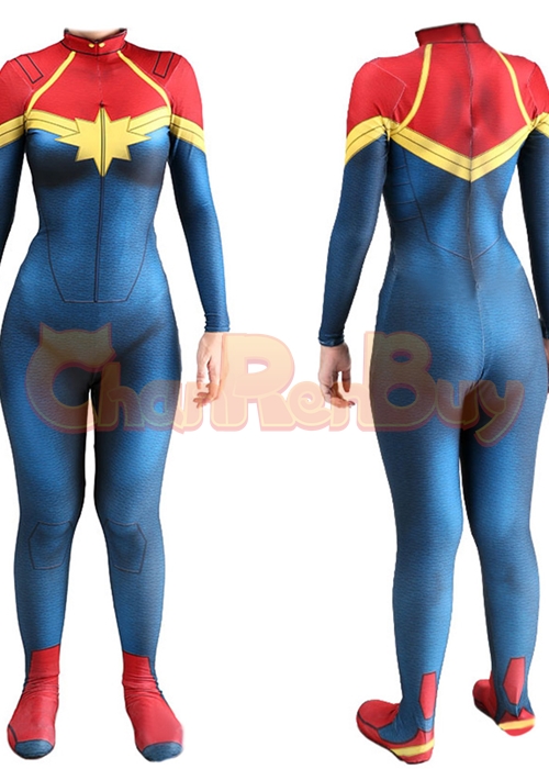 Captain Marvel Costume Carol Danvers Cosplay Bodysuit Ver.2