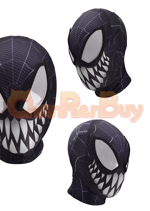 Spider Man Venom Symbiote Miles Morales Costume Cosplay Bodysuit