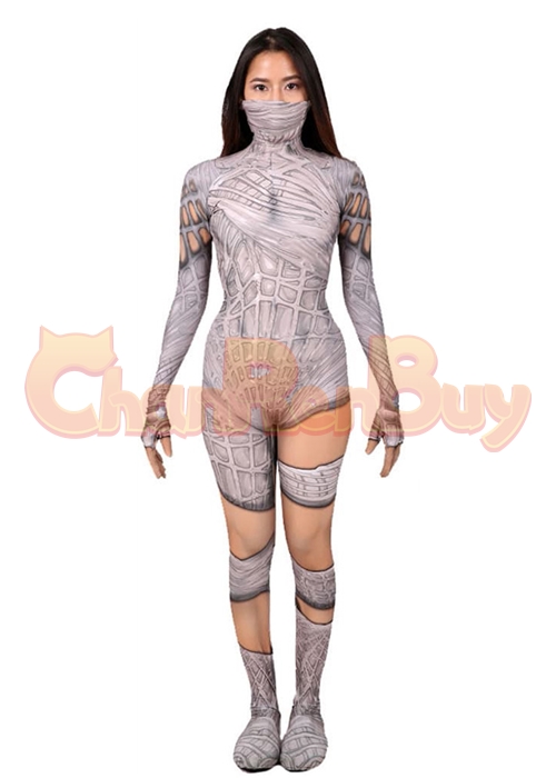 Spider Man Costume Silk Cindy Moon White Suit Cosplay Bodysuit