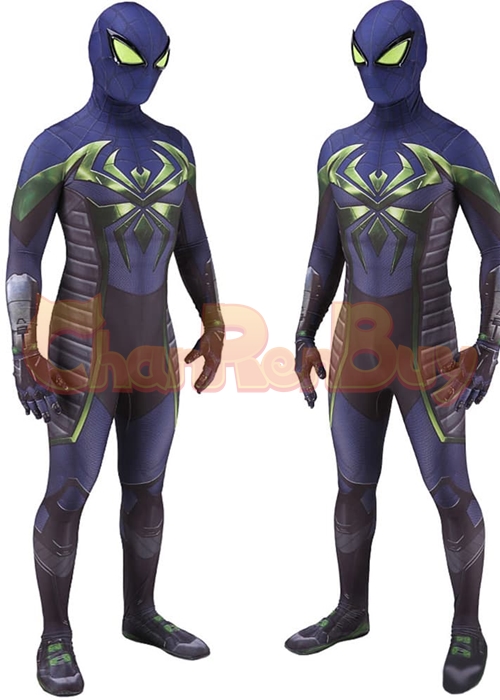 Spider Man Miles Morales Costume Purple Reign Suit Cosplay Bodysuit Ver.2