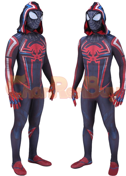 Spider Man Costume Miles Morales 2099 Suit Cosplay Bodysuit