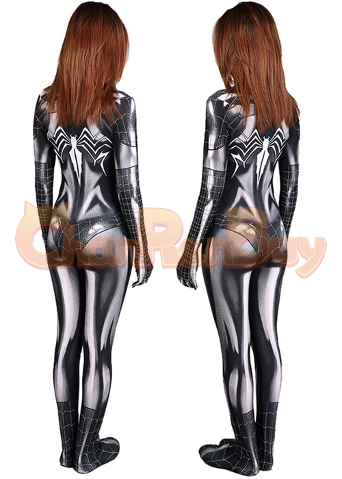 Spider Man Symbiote Black Cat Costume Cosplay Bodysuit