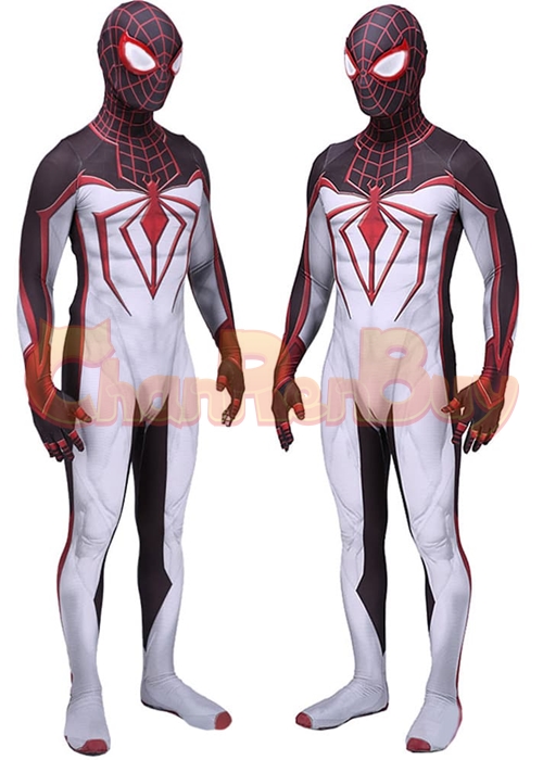 Spider Man Miles Morales Costume TRACK Suit Cosplay Bodysuit