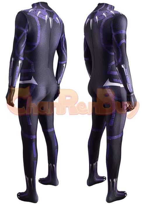 Black Panther Costume T'Challa Cosplay Bodysuit Purple Ver.