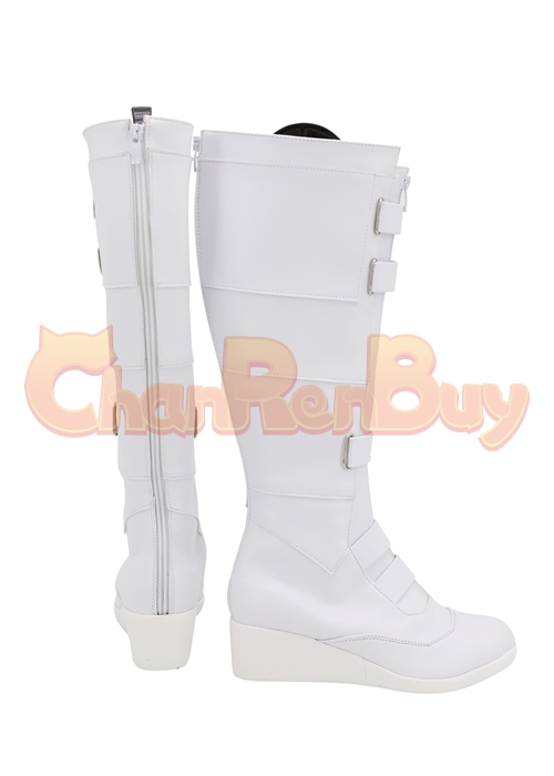 Black Widow 2020 Shoes Cosplay Natasha White Boots-Chaorenbuy Cosplay