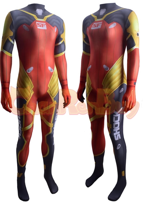 Overwatch OW Tracer DVA Costume Crossover Cosplay  Bodysuit