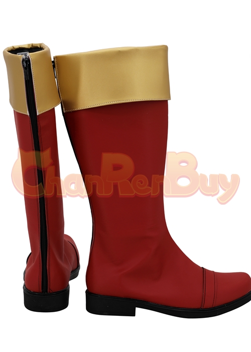 Hurricaneger Horned Ninja Kabuto Raiger Shoes Ninpuu Sentai Cosplay Boots-Chaorenbuy Cosplay