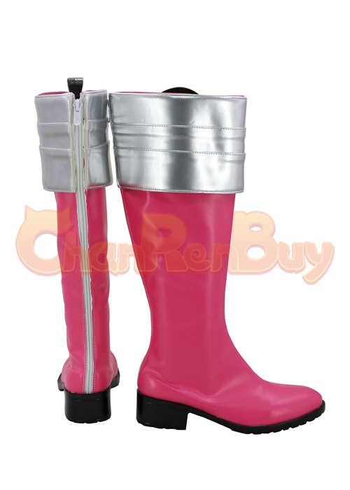 Gokai Pink Shoes Kaizouku Sentai Gokaiger Ahim de Famille Cosplay Boots  -Chaorenbuy Cosplay