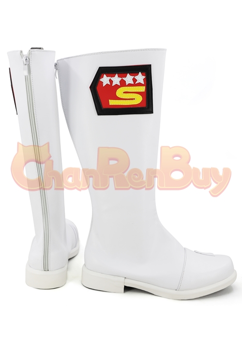 Akarenger Shoes Himitsu Sentai Gorenger Tsuyoshi Kaijo Cosplay Boots -Chaorenbuy Cosplay