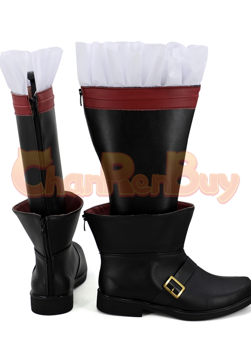 Plague Bringer Shoes Final Fantasy XIV FF14 BLACK MAGE Cosplay Boots-Chaorenbuy Cosplay
