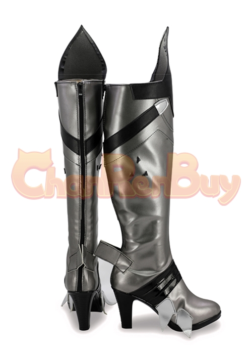 Widowmaker Shoes Overwatch Amelie Lacroix Silver Cosplay Boots -Chaorenbuy Cosplay