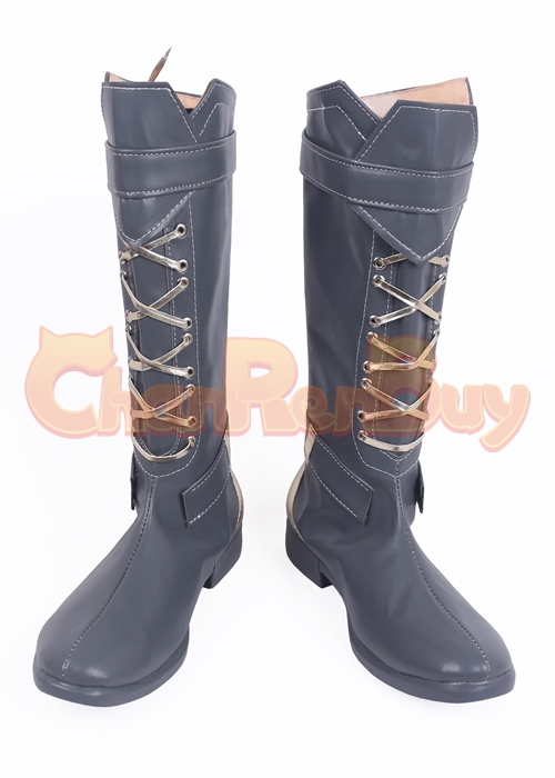 Ashe Gray Shoes Overwatch OW Elizabeth Caledonia Calamity Cosplay Boot
