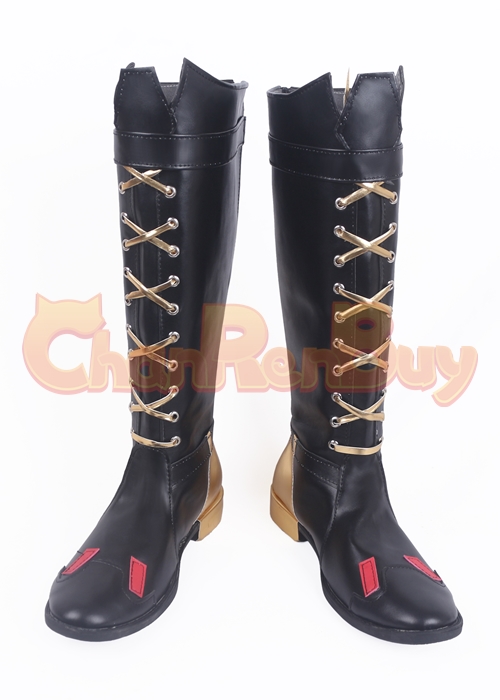 Ashe Shoes Overwatch OW Elizabeth Caledonia Calamity Black Cosplay Lon