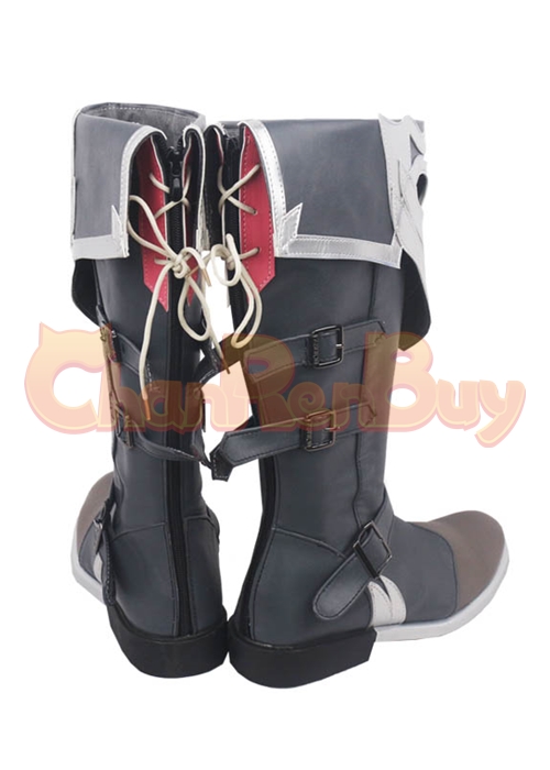 Red Dead of Night Diluc Shoes Genshin Impact Cosplay Boots