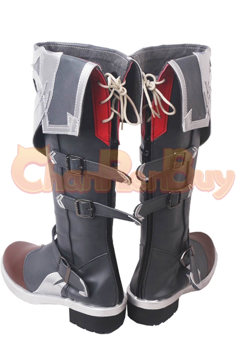 Red Dead of Night Diluc Shoes Genshin Impact Cosplay Boots Ver. 2