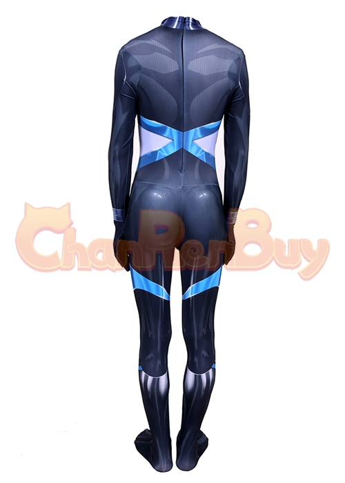 X Men Domino Neena Thurman Costume Cosplay Bodysuit