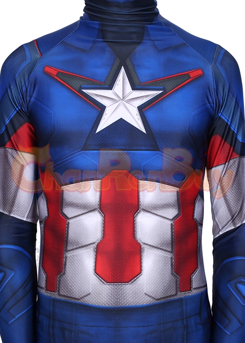 Avengers Endgame Captain America Costume Cosplay Bodysuit