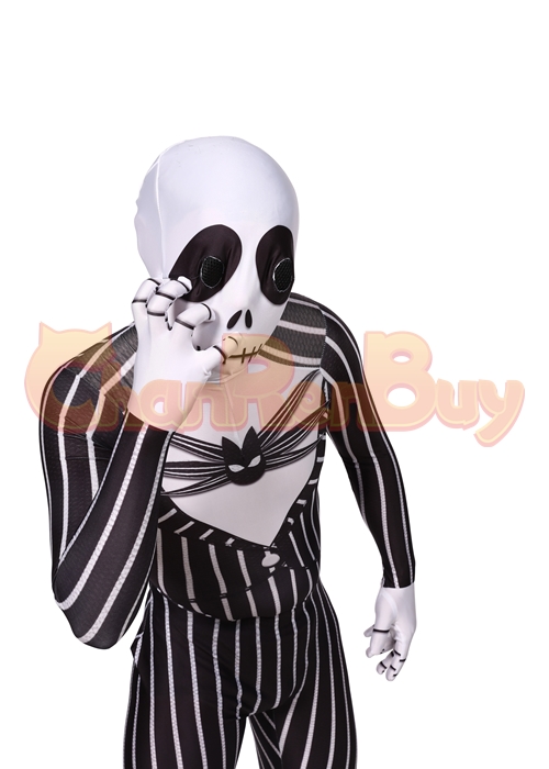 The Nightmare Before Christmas Jack Skellington Costume Halloween Cosplay Bodysuit