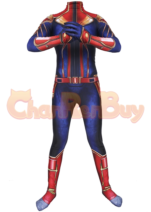 Captain Marvel Costume Carol Danvers Cosplay Bodysuit