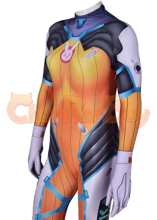 Overwatch DVA Blueberry Costume Cosplay Bodysuit