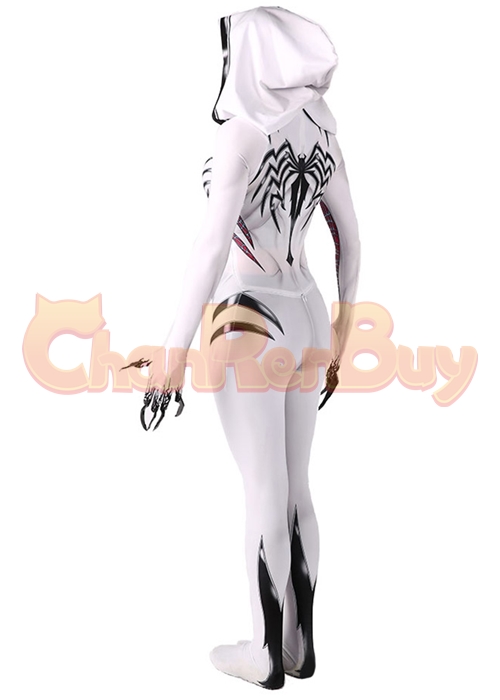 Venom Spider Gwen Costume Stacy Cosplay Bodysuit White Ver.