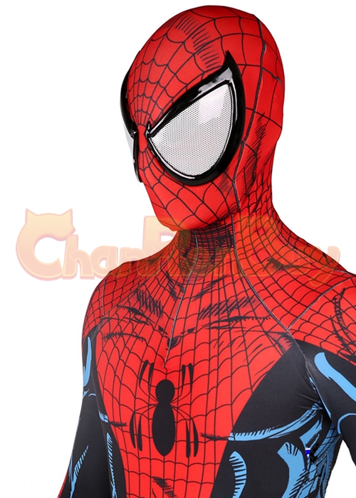 Ultimate Spider Man Costume Peter Damaged Suit Cosplay Bodysuit