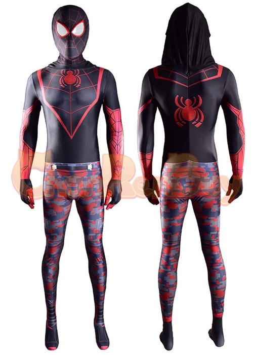 Spider Man Miles Morales Costume Cosplay The End Suit Cosplay Bodysuit