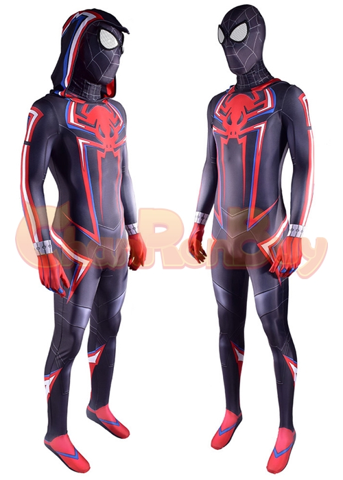 Spider Man Miles Morales Costume 2099 Suit Cosplay Bodysuit