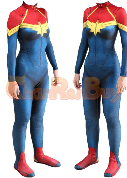 Captain Marvel Costume Carol Danvers Cosplay Bodysuit Ver.2