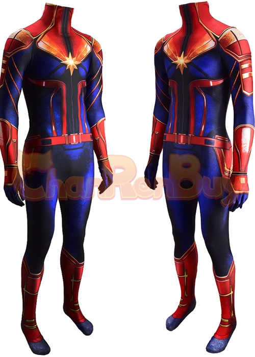 Captain Marvel Costume Carol Danvers Cosplay Bodysuit Ver.3