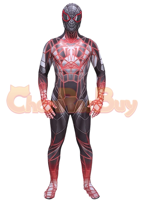 Spider Man Miles Morales Costume Cosplay Programmable Matter Suit Cosplay Bodysuit Ver.2