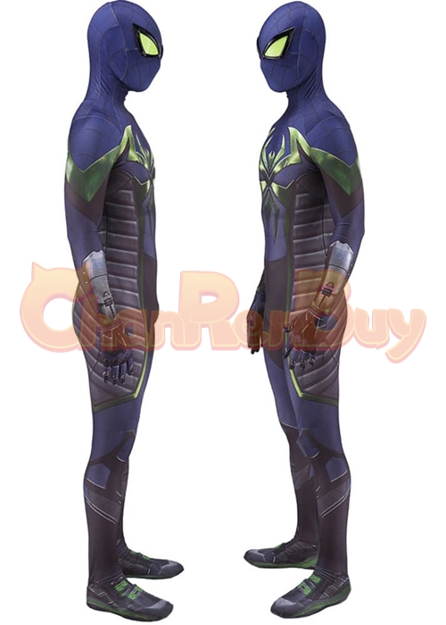 Spider Man Miles Morales Costume Purple Reign Suit Cosplay Bodysuit Ver.2