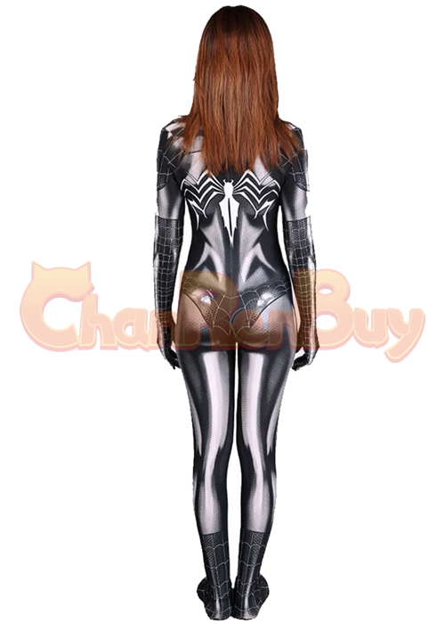 Spider Man Symbiote Black Cat Costume Cosplay Bodysuit