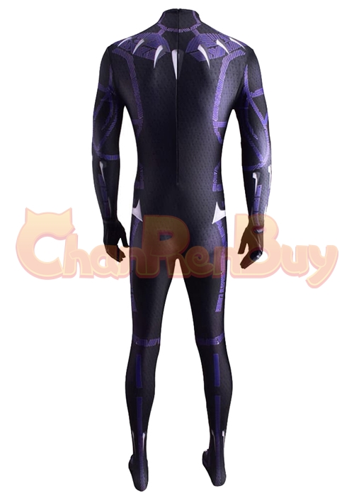 Black Panther Costume T'Challa Cosplay Bodysuit Purple Ver.
